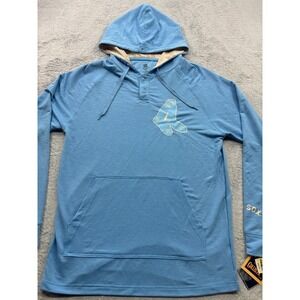 Cooperstown Collection Boston Red Sox Henley Hoodie Mens Medium Blue MLB New